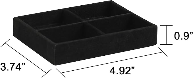 Frebeauty Small Jewelry Tray Set, Stackable Velvet Jewelry Organizer Tray - Image 3
