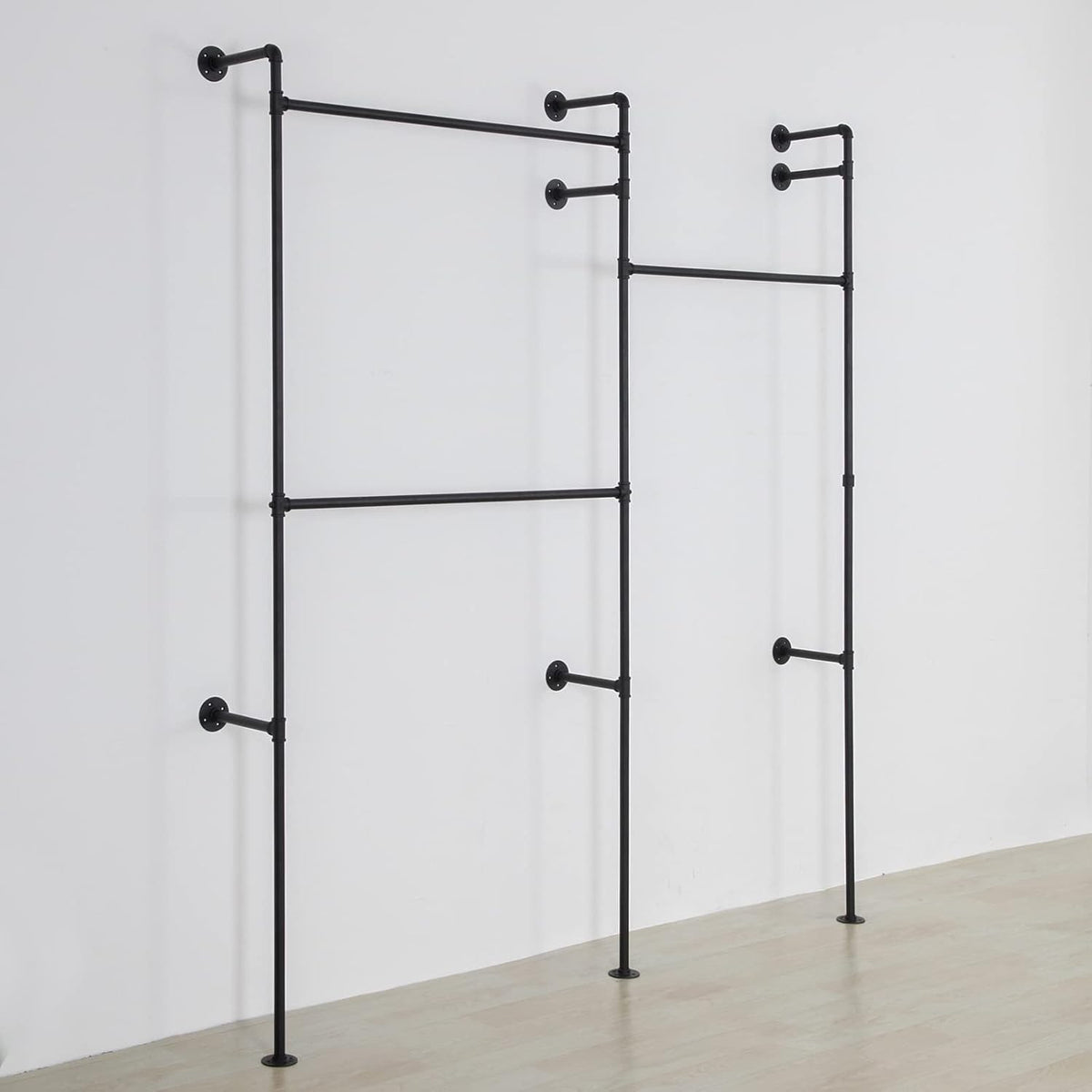 Wall Mounted Industrial Pipe Clothing Rack Garment Racks Pipeline