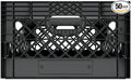 Farmplast Heavy Duty Milk Crates, 24 Quart Storage Container, 96 Piece Pallet by Farmplast