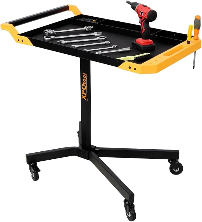 Adjustable Height Mobile Work Table, Rolling Work Bench by Unknown