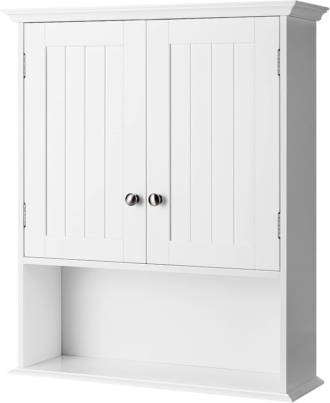 Tangkula Bathroom Wall Cabinet, Wooden Hanging Storage - Image 9