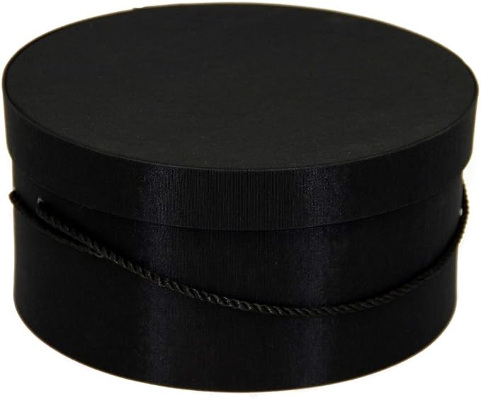 Sarah's Hat Boxes Classic Black Hat Box – 14.75" x 7.5" Handmade in USA – - Image 4
