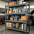 31.5''W Heavy Duty Storage Shelves, 2500LBS Metal Garage Shelving Units, 4 Tier Adjustable Large Industrial Shelves for Warehouse Workshop Basement (31.5''W x 13.8''D x 73.2''H)