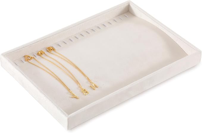 Necklace Storage Tray, Velvet Bracelet Display, Premium Jewelry Organizers by Yinbeini