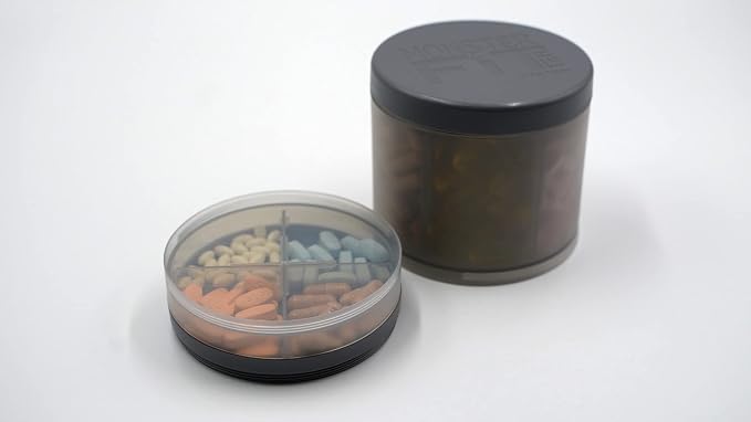 Monster Supplement Pill Dispenser, Medication, Portable Detachable Travel Med - Image 8