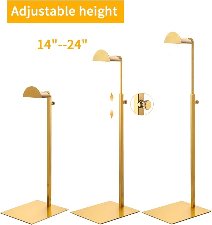 Purse Display Stands, 3 Pack Gold Purse Display Rack Stainless Steel Handbag - Image 4
