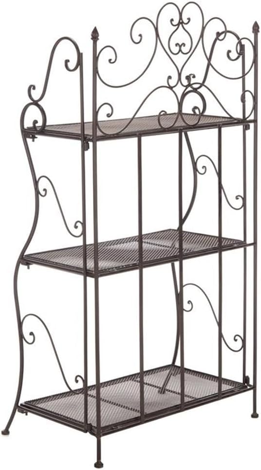 SAFAVIEH PAT5022B Outdoor Collection Torus Unearthed Rust 3-Tier Shelf - Image 7