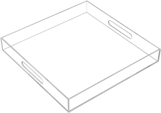 Clear Sturdy Acrylic Serving Tray by KEVLANG