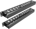Jingchengmei 2 Pack of All Metal 1U Cable Management Horizontal Rack Mount by JINGCHENGMEI