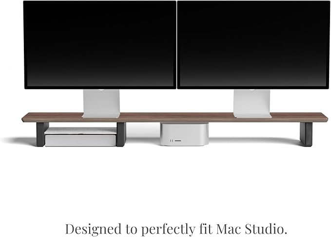 Raico Desk Cockpit Shelf Monitor Stand System Dual Screen Setup Wood Large Desk - Image 6