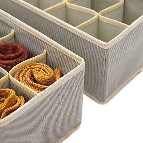 DIOMMELL Set of 4 Foldable Cloth Storage Box Closet Dresser Drawer