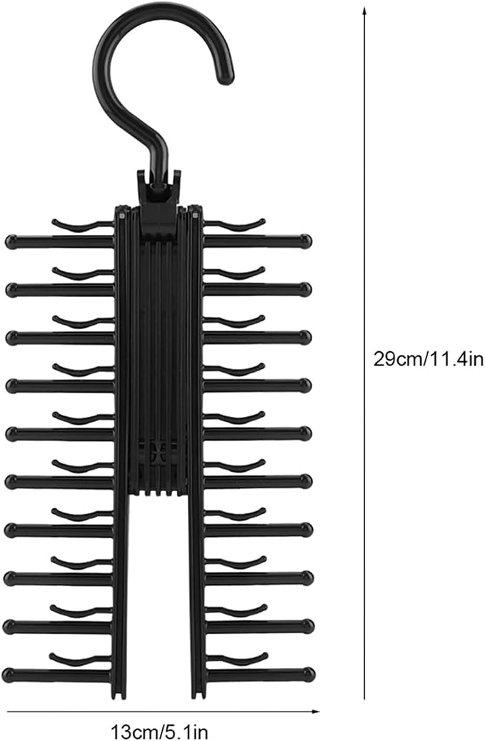 TOPINCN Adjustable Cross X Tie Rack Belt Scarves Hook Hanger Holder Organizer - Image 2