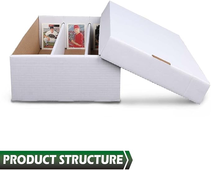 GRAND ORANGE 3Row 3000 Count Trading Card Storage Box Corrugated Cardboard - Image 4