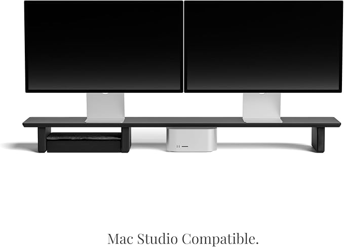 Raico Desk Cockpit Shelf Monitor Stand System Dual Screen Setup Wood Large Desk - Image 4