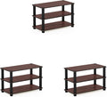 Furinno Turn-S-Tube 3-Tier Shoe Rack, Dark Cherry/Black by Furinno-FitsYourSpaceFitsYourBudget