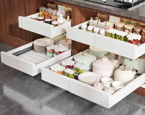 Seinloes Pull Out Cabinet Organizer,4-Side Expandable to Maximize
