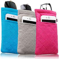 Double Glasses Cases Soft Eyeglass Case For Women Men Squeeze Top Sunglasses Case Travel Glass Pouch With Clean Cloth