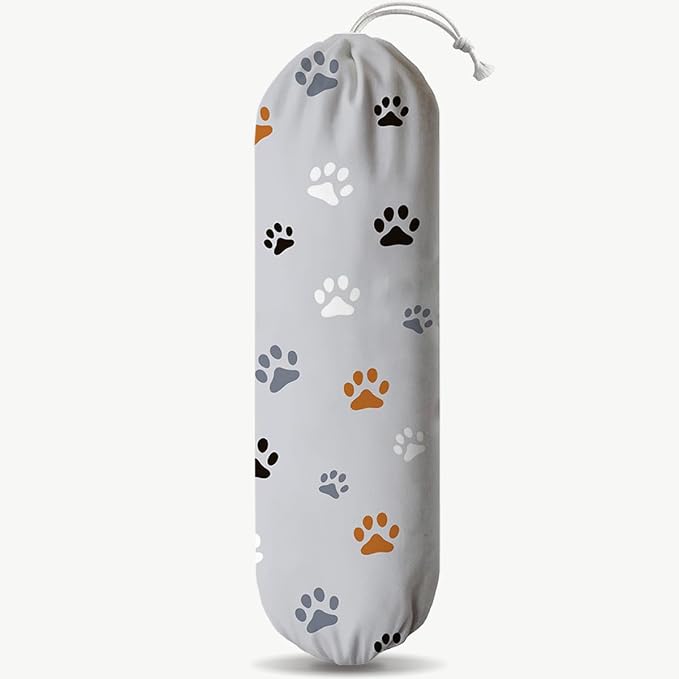 Paw Prints Plastic Bag Holder, Reusable Grocery Garbage Bags Holder, Wall Mount by Unknown