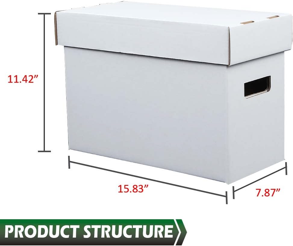 GRAND ORANGE 5 Pack Comic Book Storage Boxes, Holds 150-175 Comics