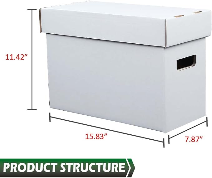 GRAND ORANGE 5 Pack Comic Book Storage Boxes, Holds 150-175 Comics - Image 4