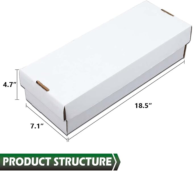 GRAND ORANGE White Transaction Card Storage Box Corrugated Board Two Dividers - Image 5