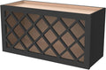 Solid Wood Mocha Wine Bottle Rack Wall Cabinet by CozyHommie