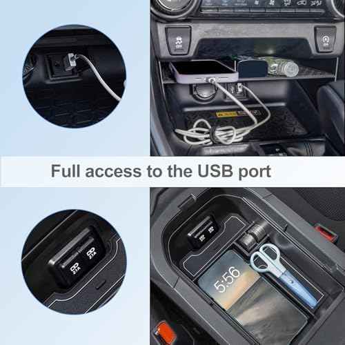 JDMCAR Upgraded Center Console Organizer Compatible with Toyota RAV4 2025 2024 2023 2022 2021 2020 2019 Interior Accessories, Gear Shift Storage Tray Secondary Box Insert Divider - 2pcs