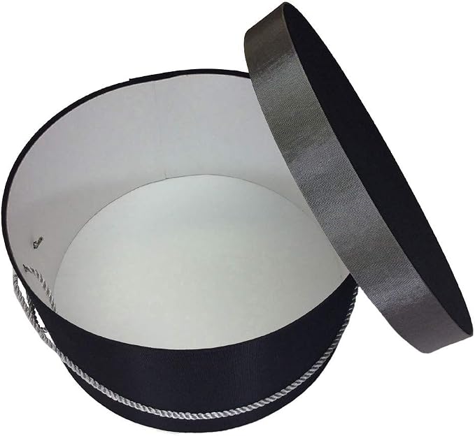 Sarah's Hat Boxes Classic Black/Gray Hat Box – 12.75" x 6.5" Handmade in USA – - Image 3