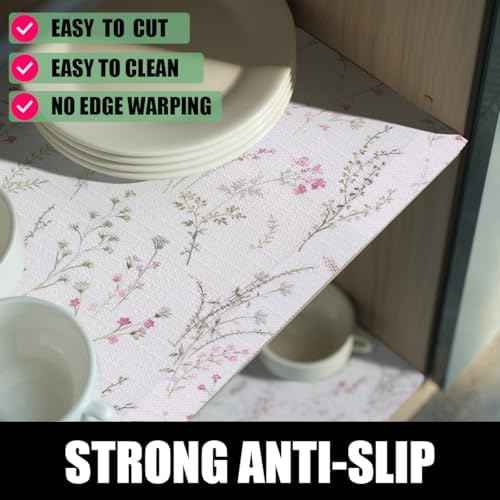 Floral Drawer and Shelf Liner for Cabinets Non-Adhesive