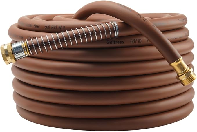 Garden Hose 90FT x 5/8", Heavy Duty Rubber Hose, Water Hose by Guitrees