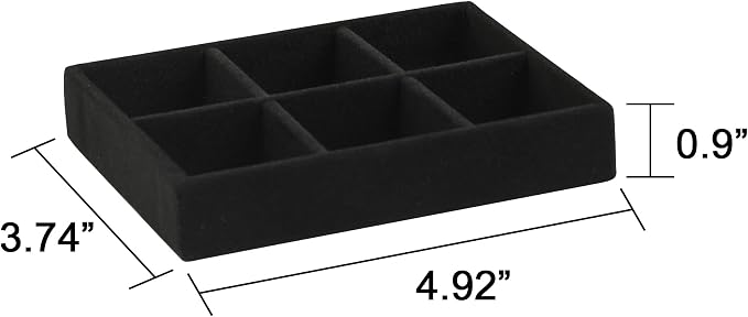 Frebeauty Small Jewelry Tray Set, Stackable Velvet Jewelry Organizer Tray - Image 3