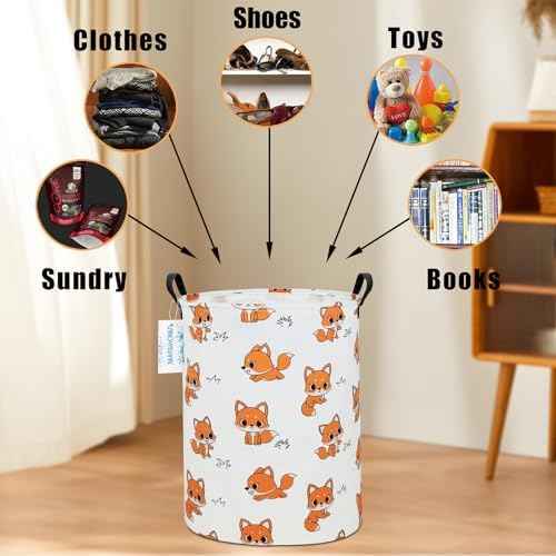 Laundry Hamper Fabric Organizer Collapsible Basket Fox