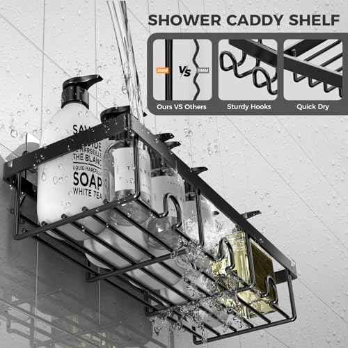 Shower Shelves, Adhesive Shower Caddy Storage Organizer 4-Pack