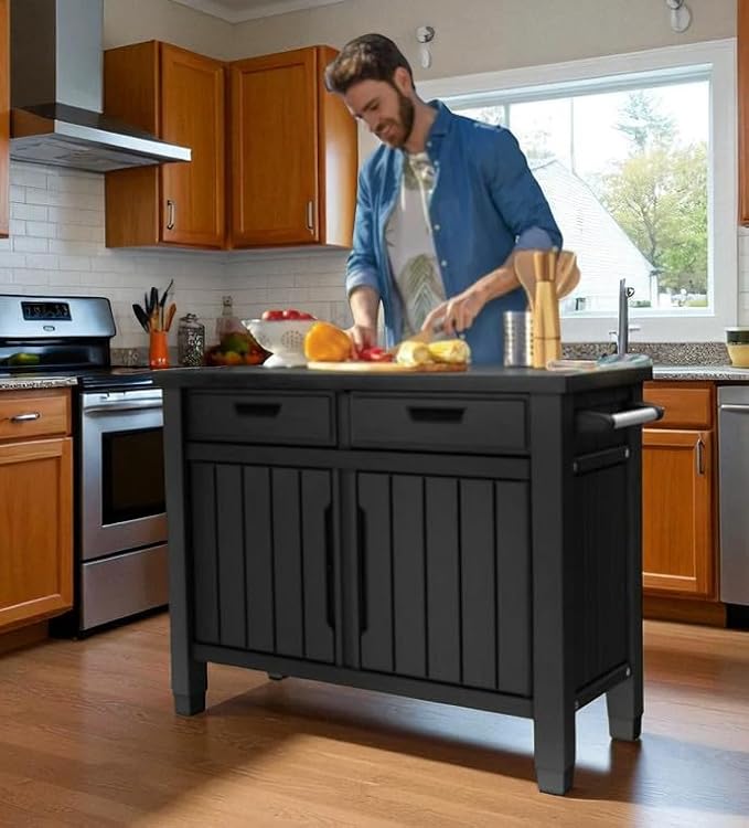 Outdoor Storage Cabinet with Drawers, Entertainment Buffet Table, Graphite Gray - Image 5