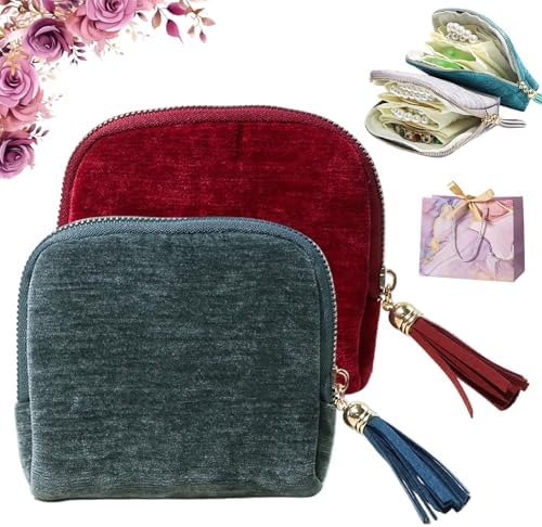 Travel Jewelry Case, Portable Jewelry Storage Bag, Compact Foldable Five by Unknown