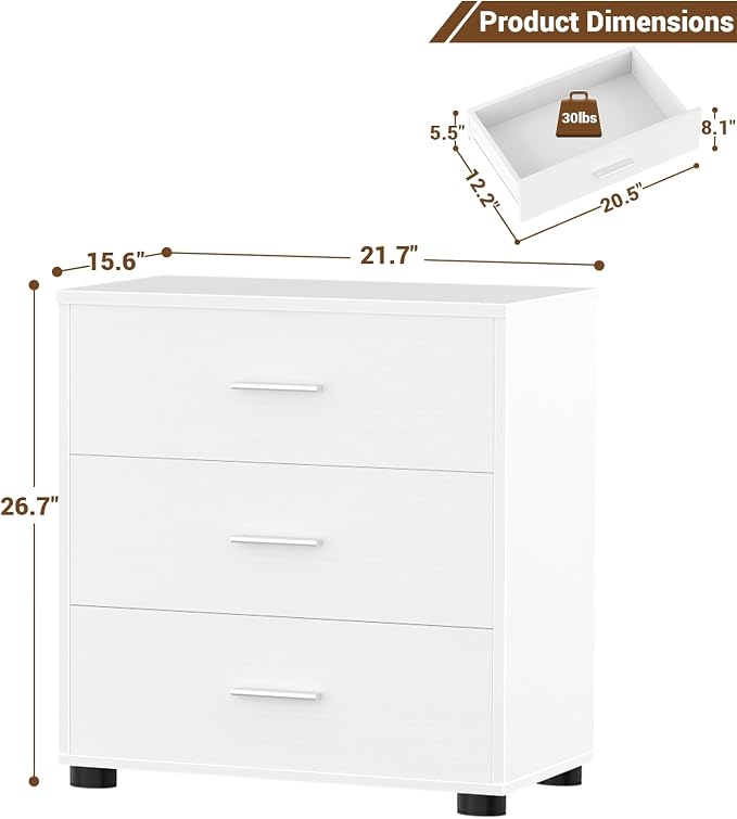 Aheaplus Closet Drawers Set of 2, Wood Closet Organizers and Storage - Image 3