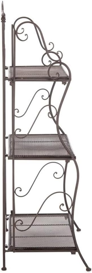 SAFAVIEH PAT5022B Outdoor Collection Torus Unearthed Rust 3-Tier Shelf - Image 5