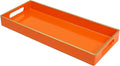 Orange Bathroom Vanity Tray for Countertop, Small Plastic Toilet Tank Versatile by Leemxiiny