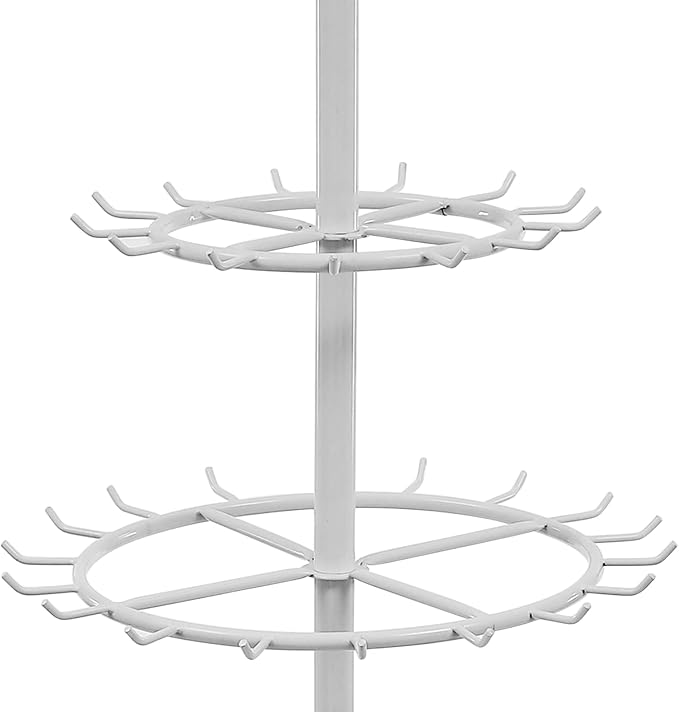 Floor Standing Belt Display, 66.1 Inch Metal Retail Tie Rack Hanger Organizer - Image 3