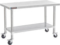 DuraSteel 24x60 NSF Stainless Steel Cart Work Table by DuraSteel