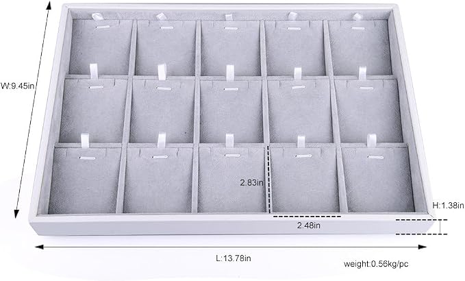 Oirlv Velvet Jewelry Organizer Trays Stackable Showcase Jewelry Display Storage - Image 6