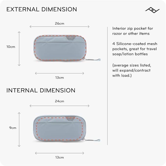 Peak Design Small Wash Pouch, Weatherproof Travel Toiletry Bag, Upright or - Image 6