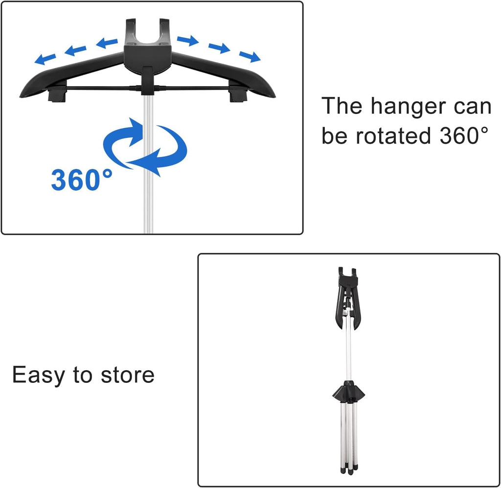 Clothes Steamer Stand Hanger with Steamer Ironing Glove for Steaming