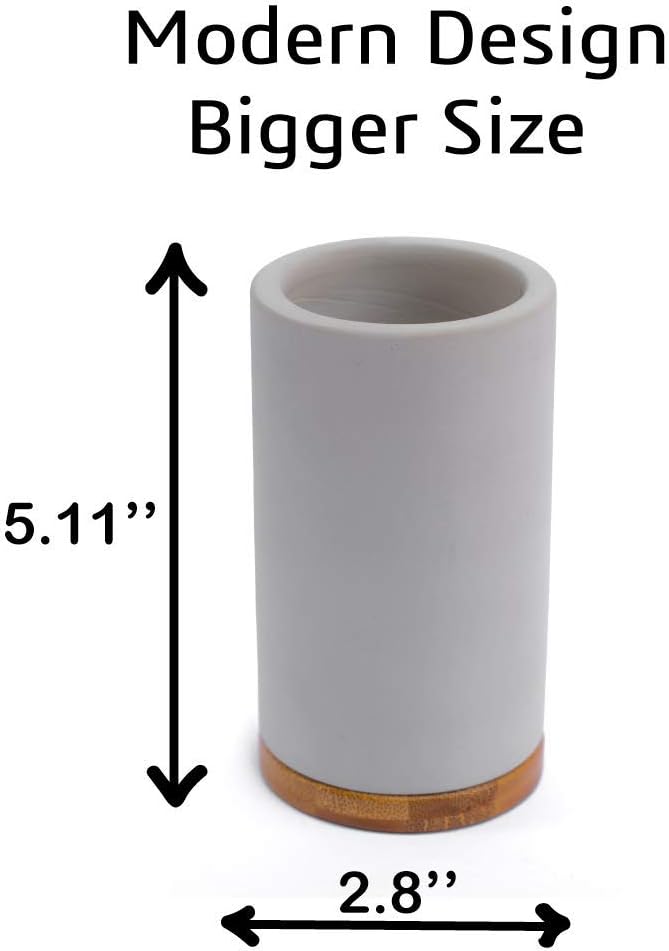 Matani Bamboo Toothbrush Holder Diatomite Tooth Brush Organizer - Image 3