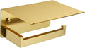 Toilet Paper Holder with Shelf Brushed Gold, APLusee SUS 304 Stainless Steel by APLusee
