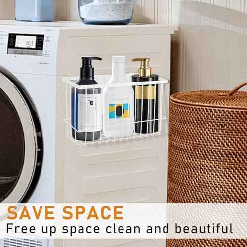 Magnetic Dryer Ball Holder for Laundry Room Dryer Ball Organization, Magnetic Lint Bin for Laundry Room Wool Dryer Ball Organizer, Iron Dryer Ball Container for Laundry Room Storage（White）