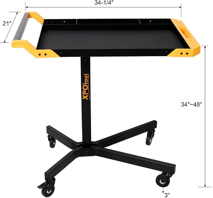 Adjustable Height Mobile Work Table, Rolling Work Bench - Image 2
