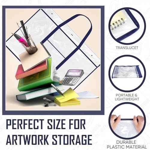 Windyun 1 Pack Bulletin Board Storage Bag 48" X 36", Poster Holder, Blue