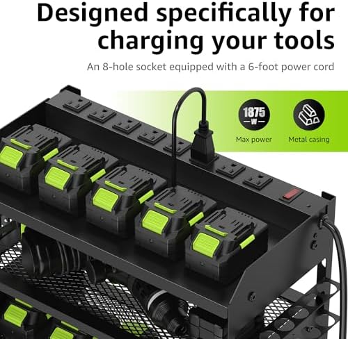 HUPBIPY Modular Power Tool Organizer Wall Mount Drill Holder Garage Shelf