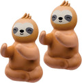Cute Sloth Waterproof Self-Adhesive Shower Hook Set, Funny Sloth Razor Holder by Unknown